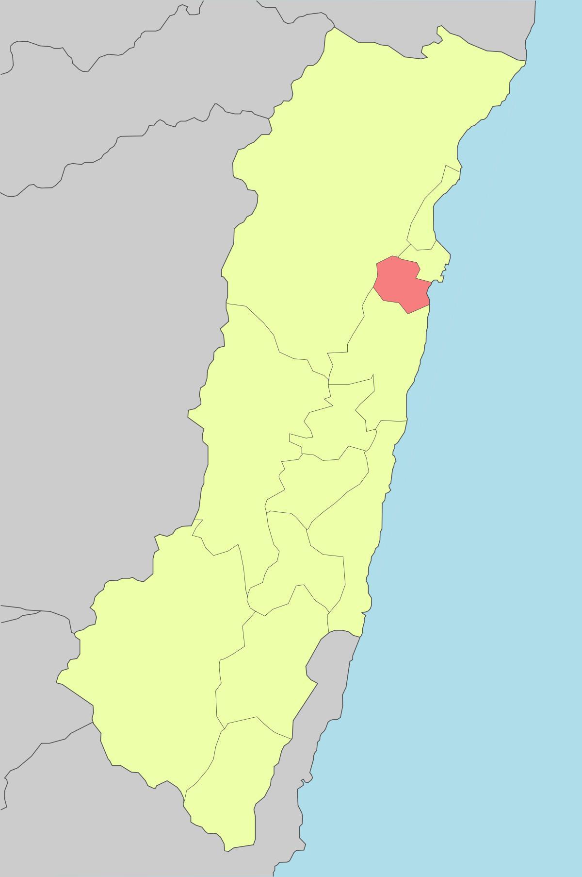 Karta över hualien Taiwan