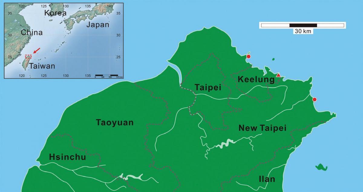 norra Taiwan karta