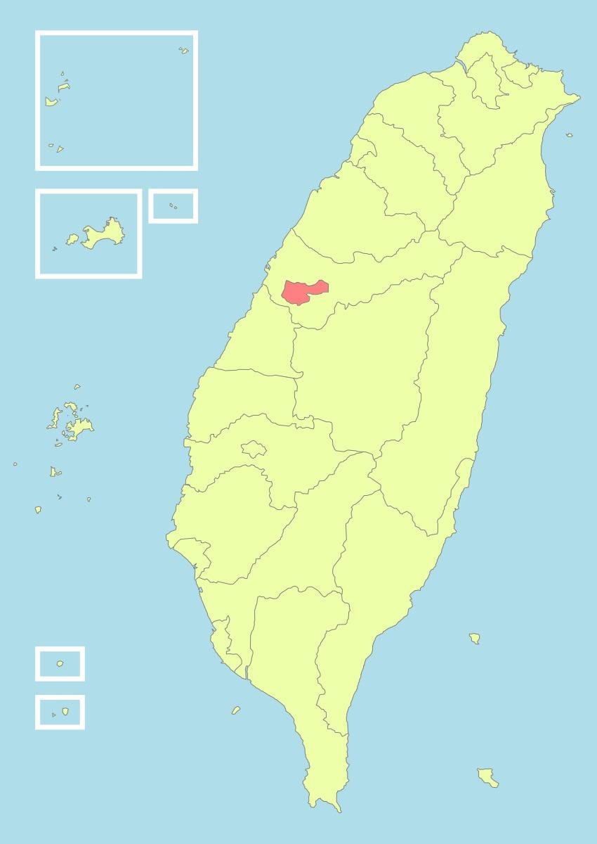 Karta över taichung Taiwan