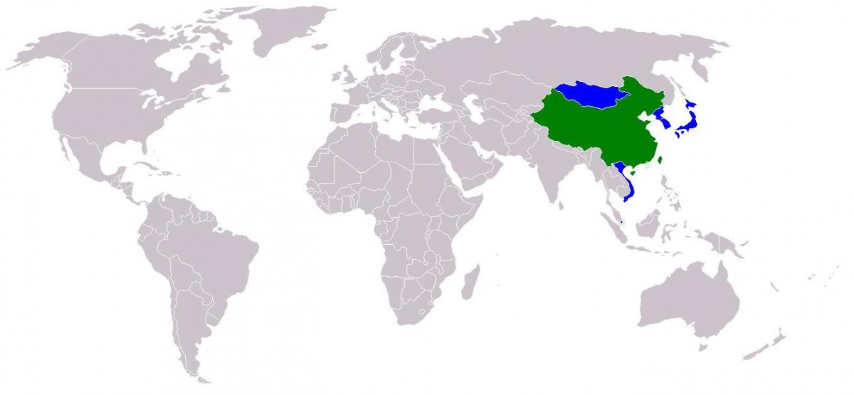 Taiwan karta i kinesiska versionen