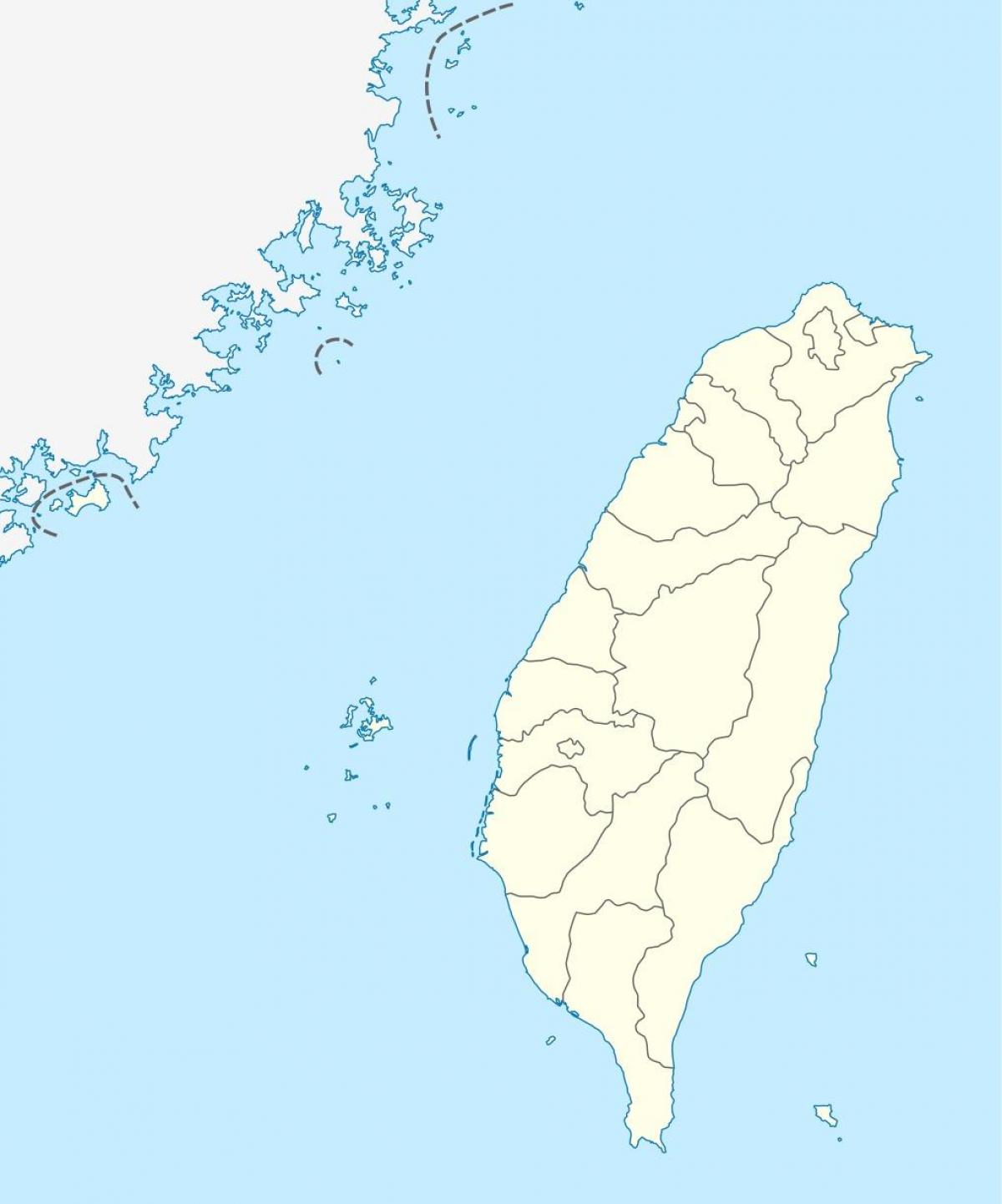 Karta över Taiwan vektor