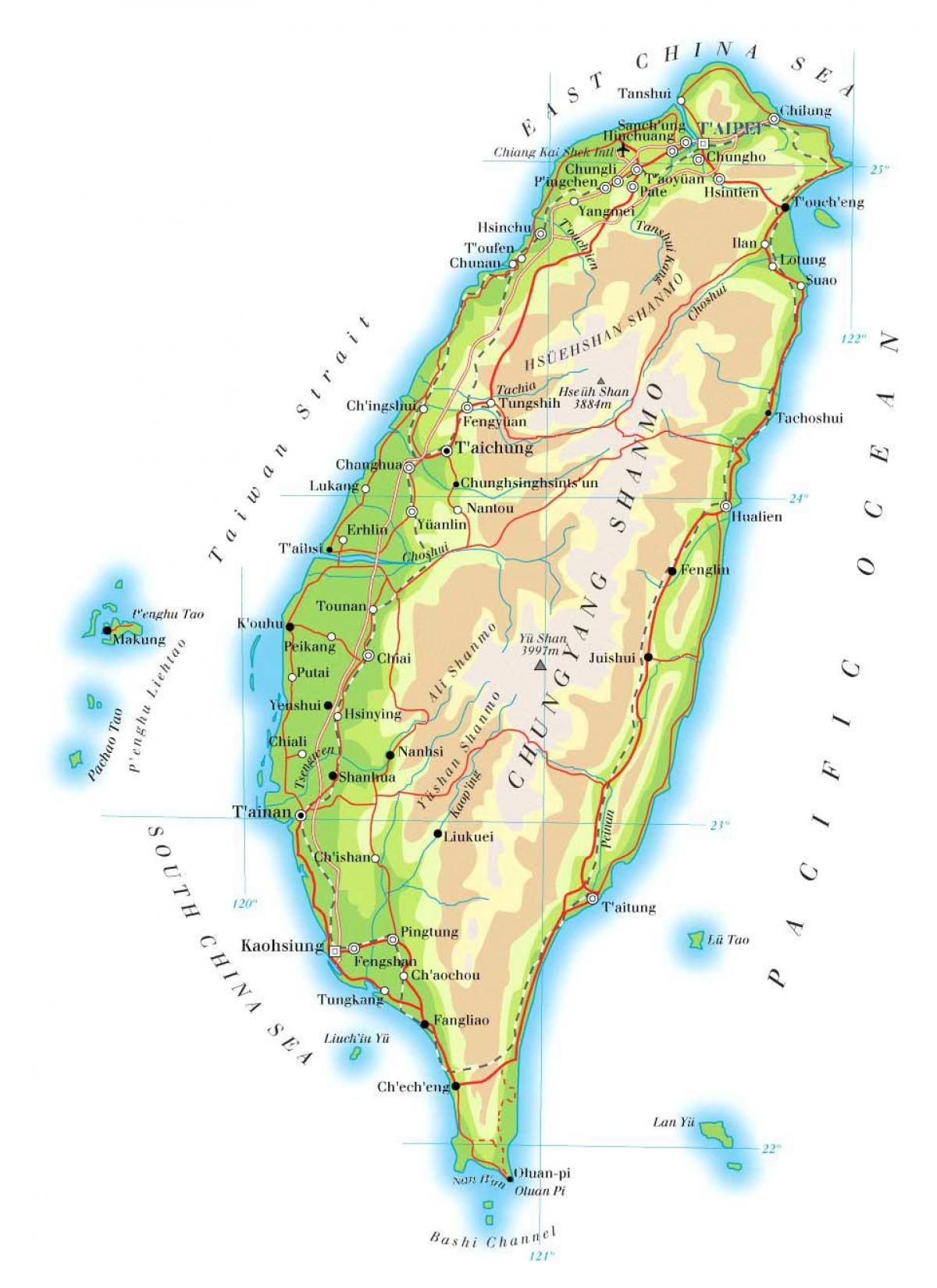 Taiwan motorväg karta