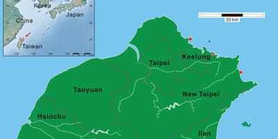 Norra Taiwan karta