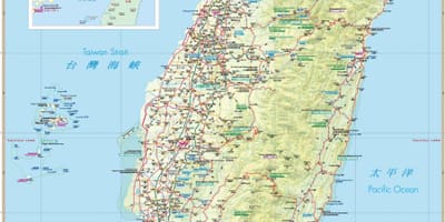 Karta över Taiwan attraktion