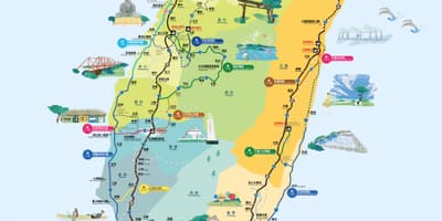 Cykling runt Taiwan road cykling karta