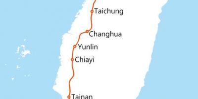 Taiwan high speed rail rutt karta