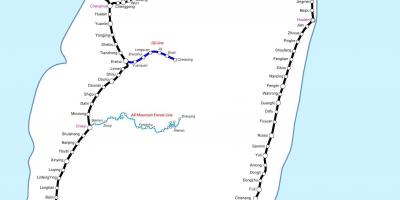 Järnvägen karta Taiwan