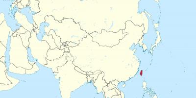 Taiwan karta i asien