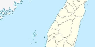 Karta över Taiwan vektor
