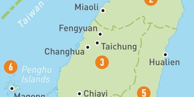 Karta över Taiwan land