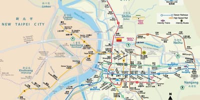 Taiwan mrt-stationen karta
