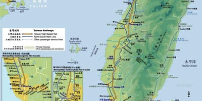 Tra rutt karta Taiwan